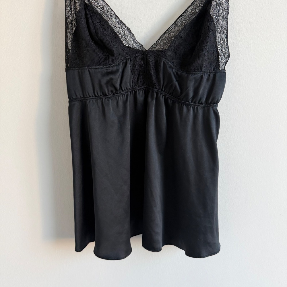 Victoria's Secret Black Lace and Satin Cami Size Large‎ - Picture 4 of 8